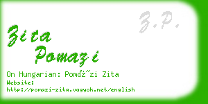 zita pomazi business card